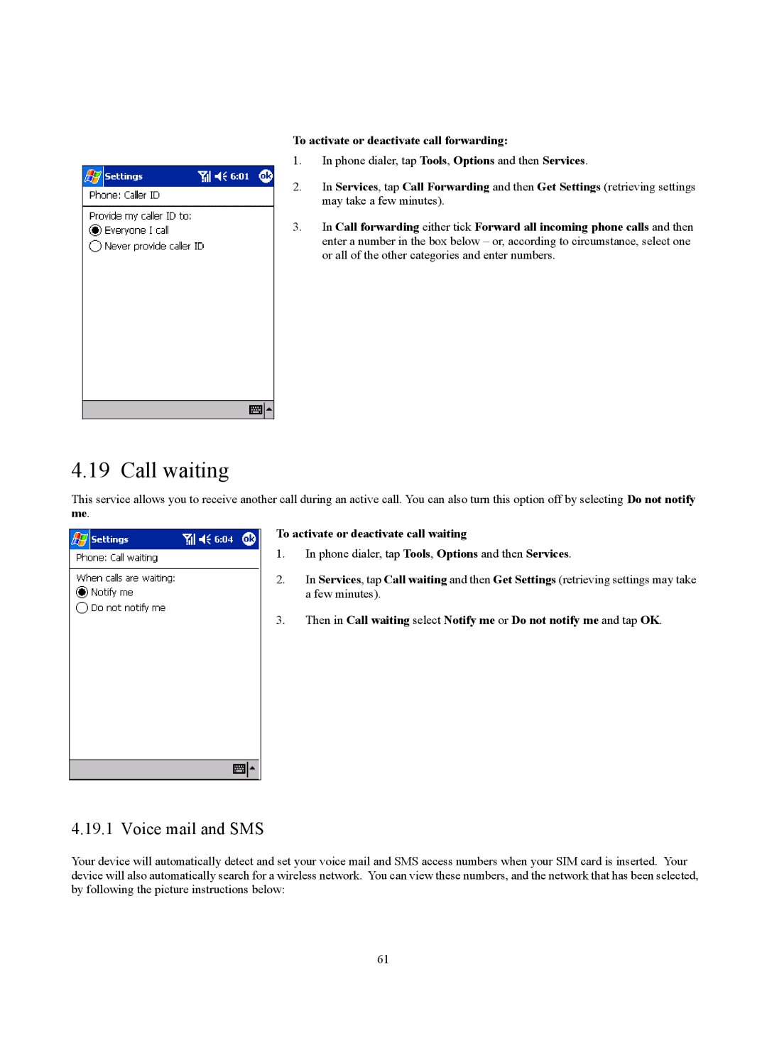 Siemens SX56 manual Call waiting, To activate or deactivate call forwarding, To activate or deactivate call waiting 