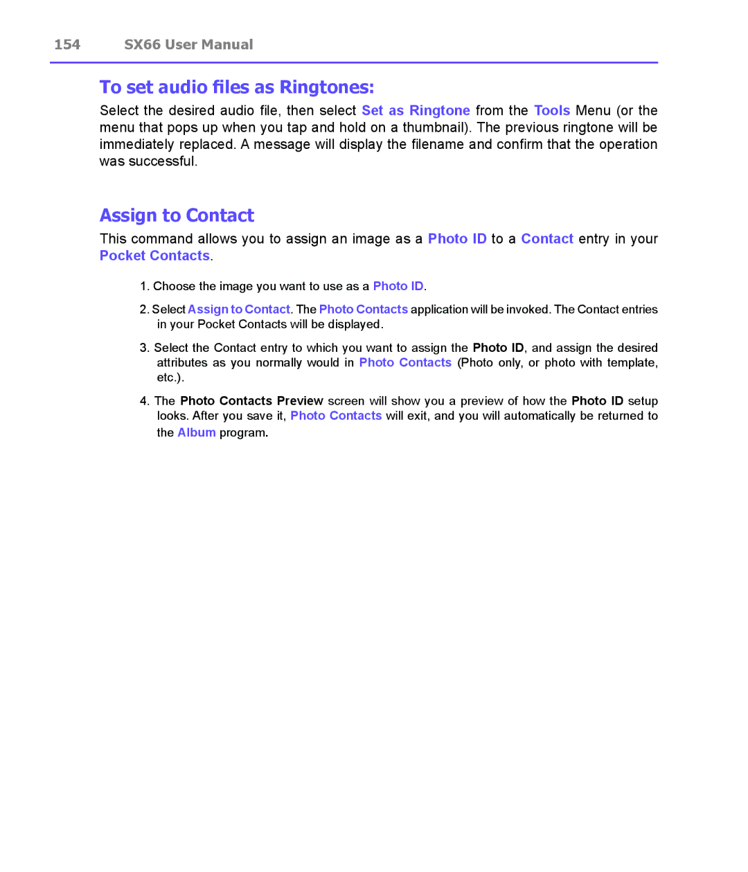 Siemens SX66 manual To set audio files as Ringtones, Assign to Contact 