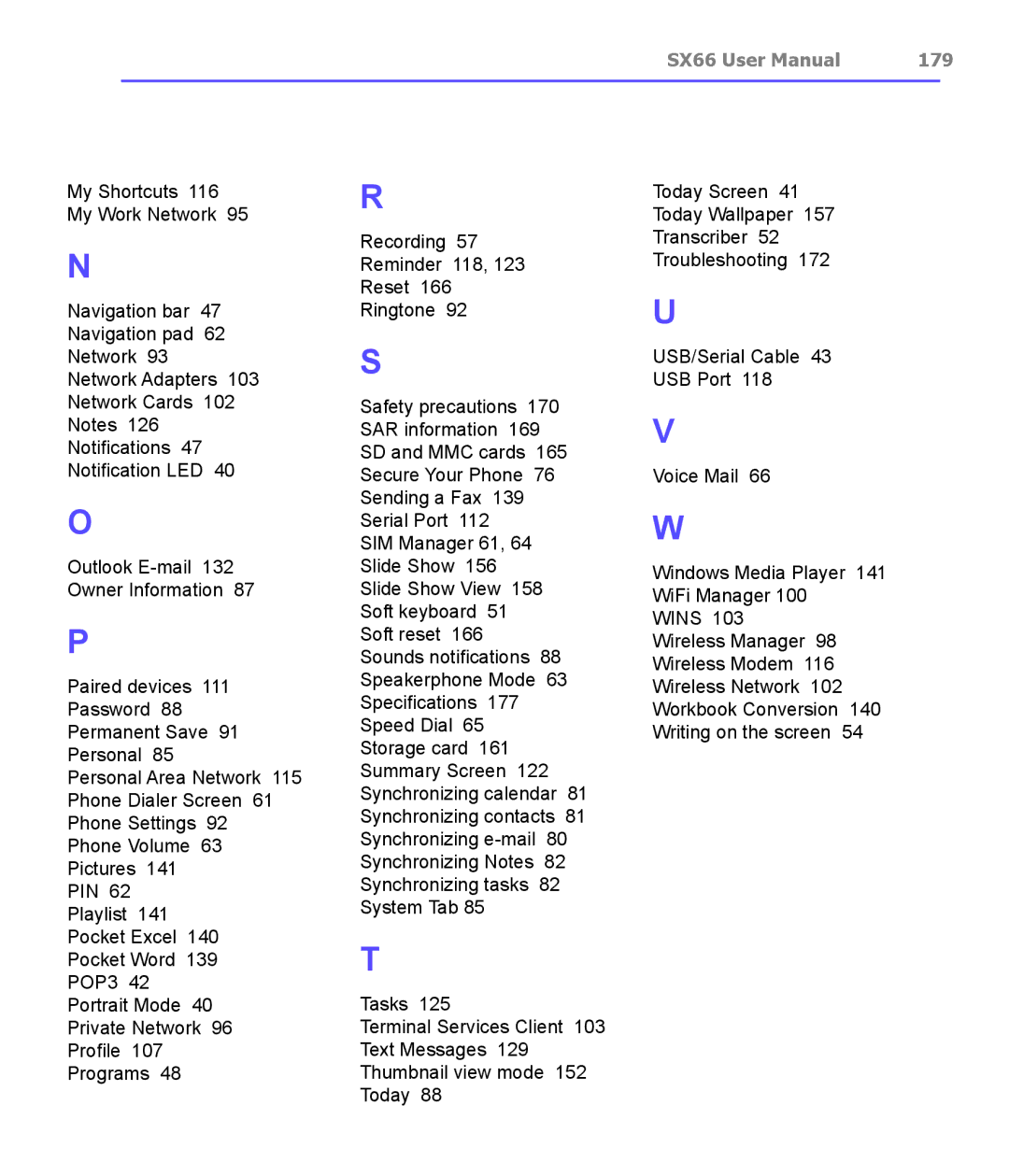 Siemens SX66 manual 179 