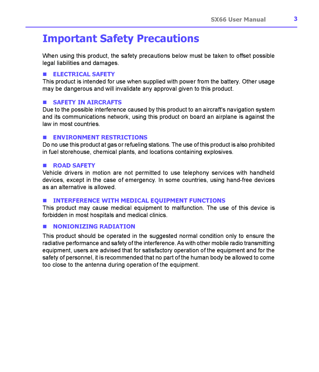 Siemens SX66 manual Important Safety Precautions, Electrical Safety 