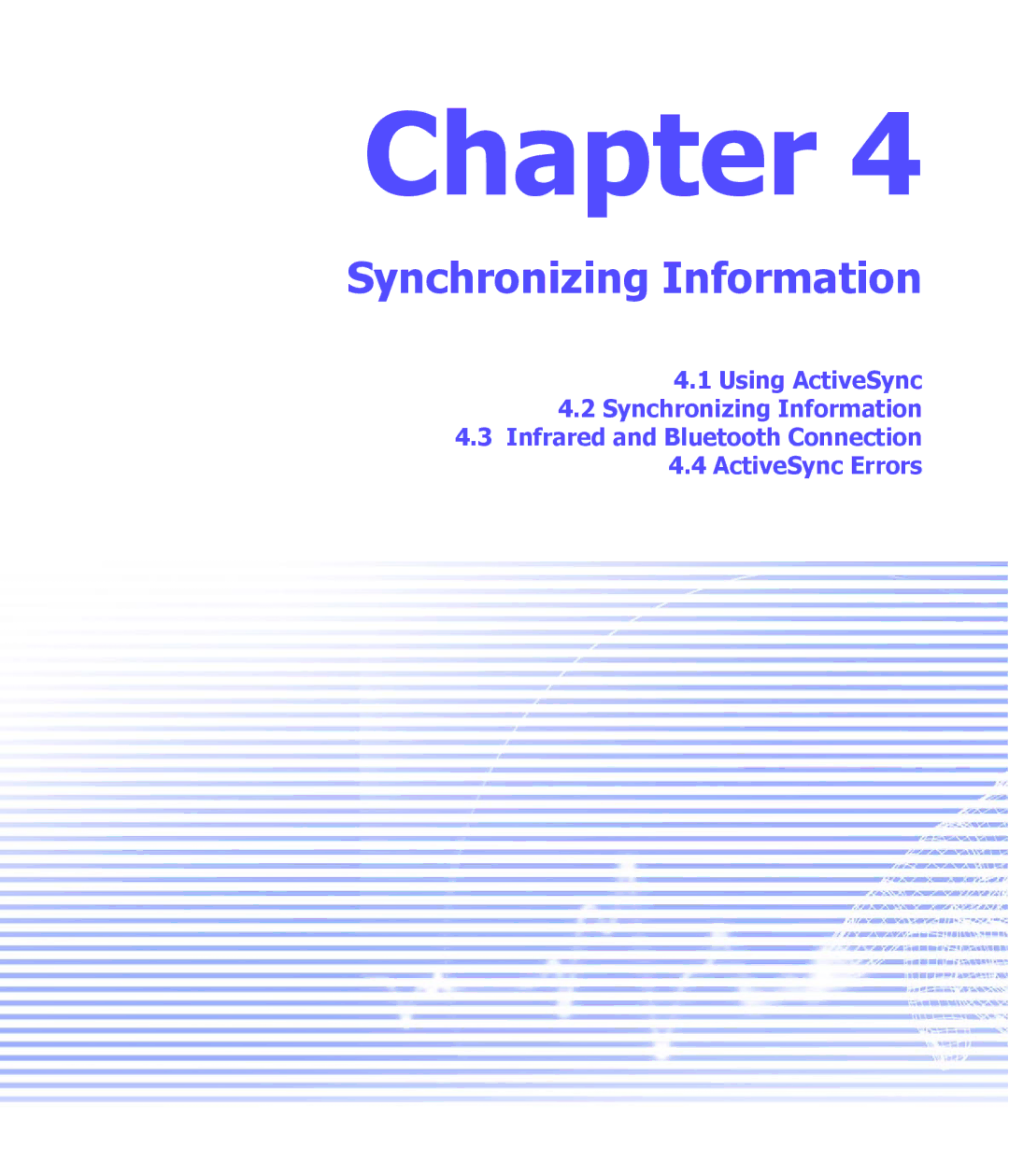 Siemens SX66 manual Synchronizing Information 