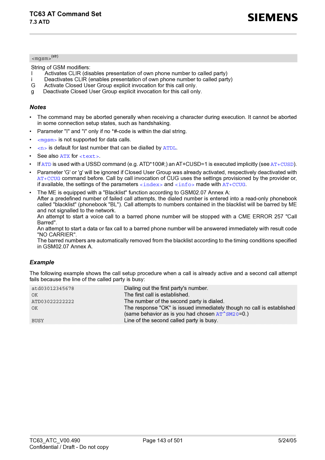 Siemens TC63 manual Mgsmstr, ATD03022222222 