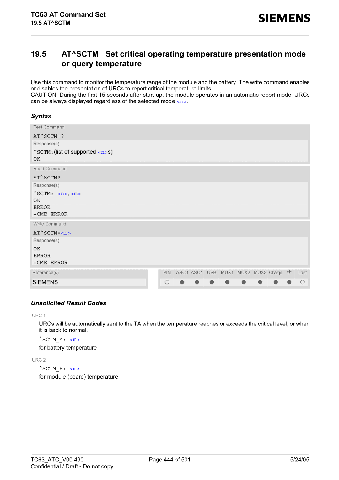 Siemens TC63 manual Atsctm=?, Atsctm? 