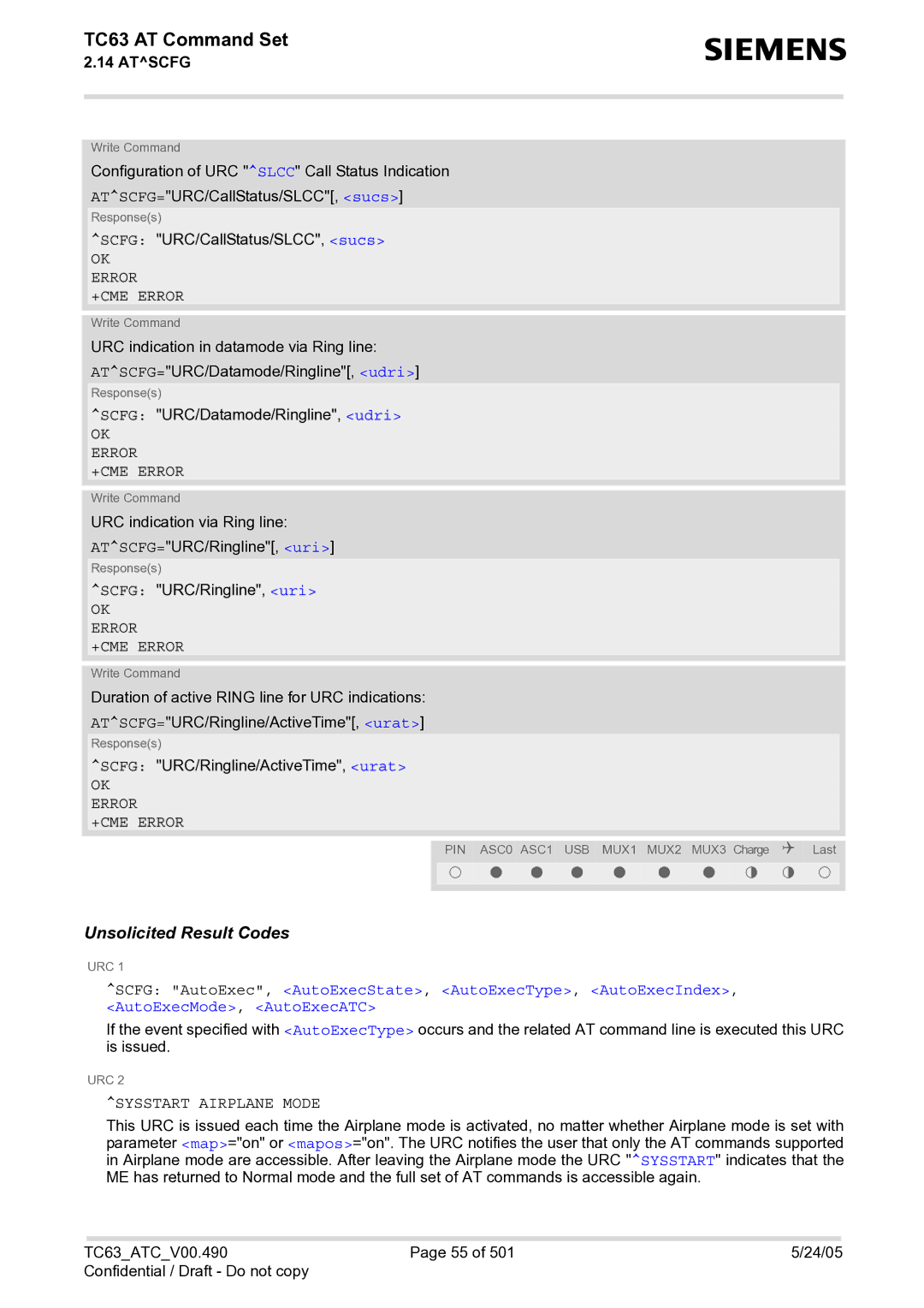 Siemens TC63 manual Sysstart Airplane Mode 