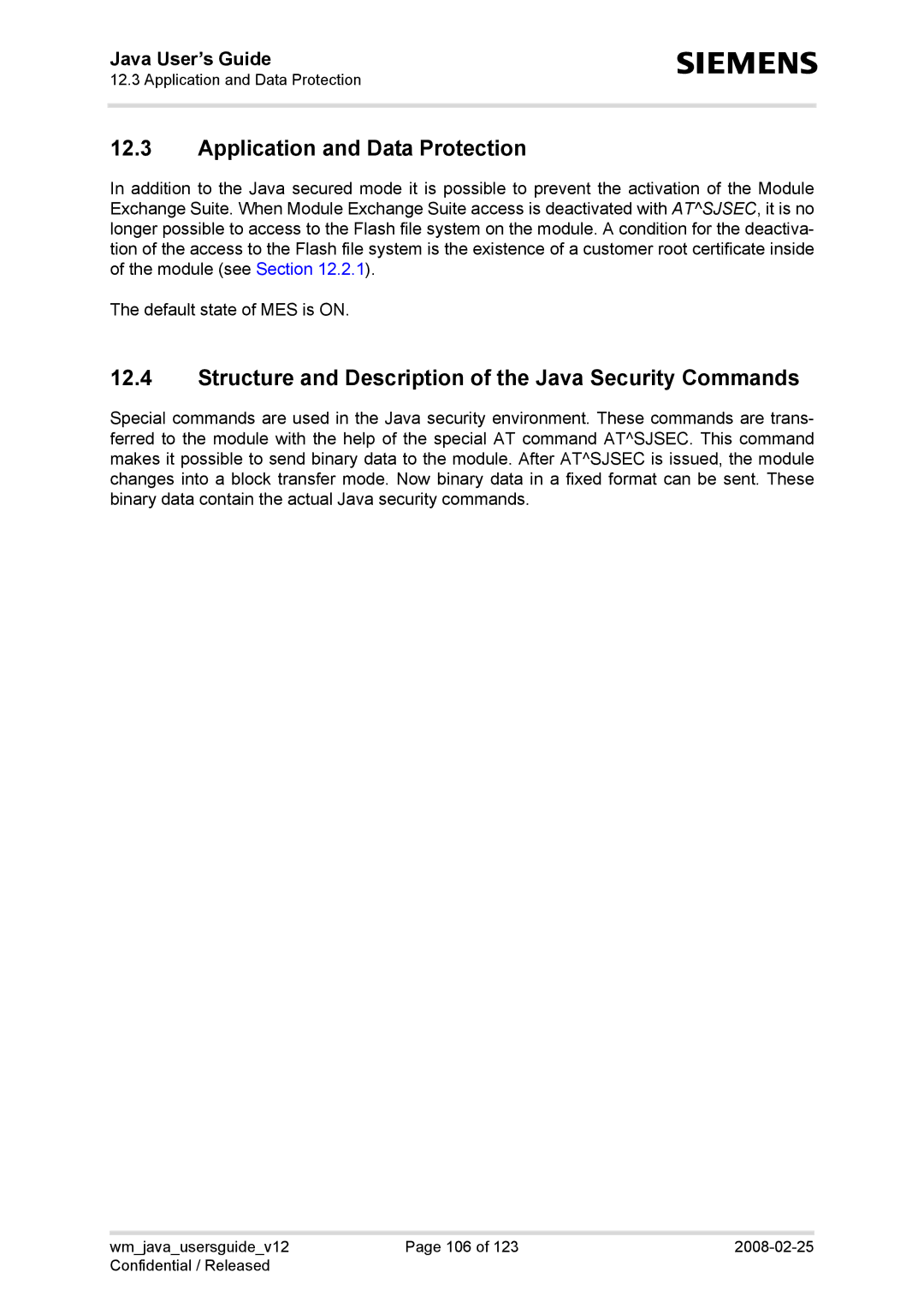 Siemens XT75, TC65, AC65, XT65 manual Application and Data Protection, Structure and Description of the Java Security Commands 