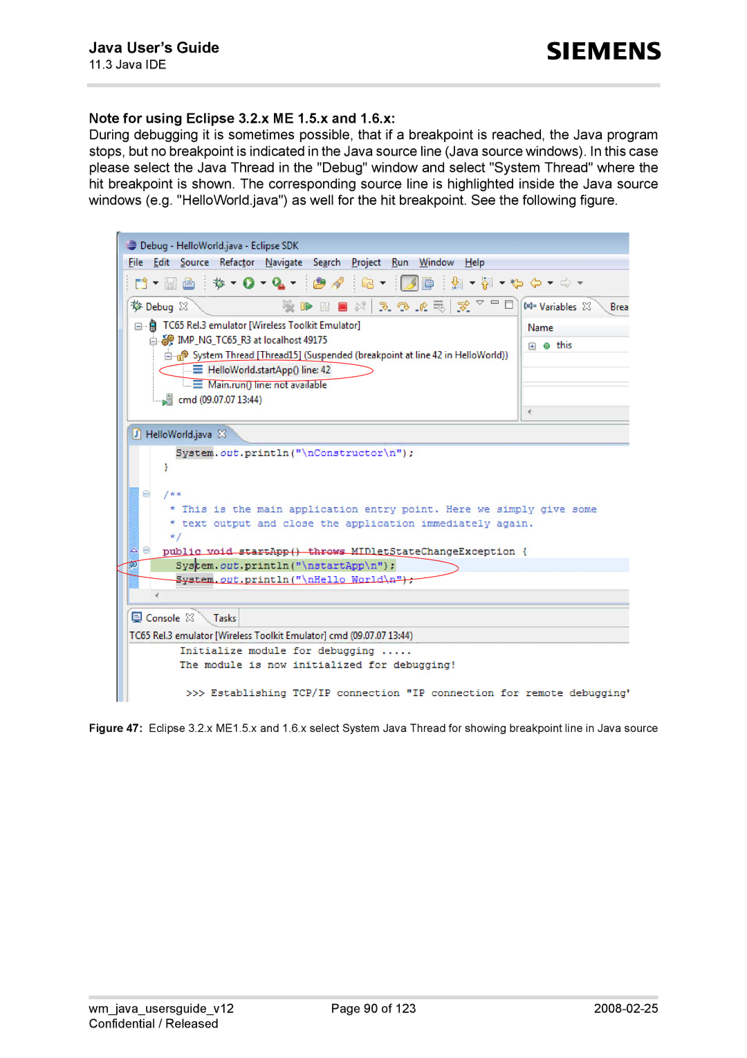 Siemens XT75, TC65, AC65, XT65 manual Java User’s Guide 