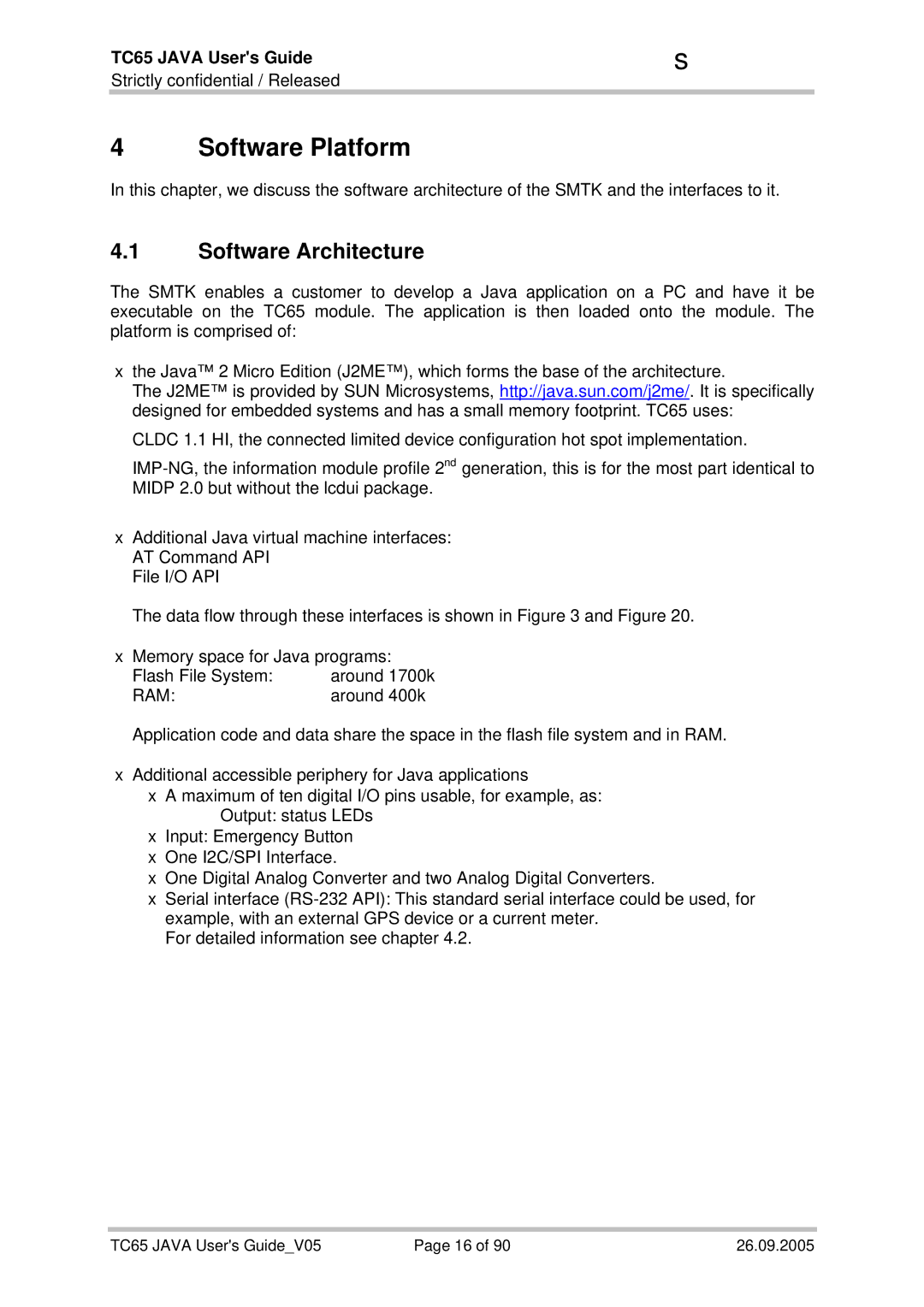 Siemens TC65 manual Software Platform, Software Architecture 