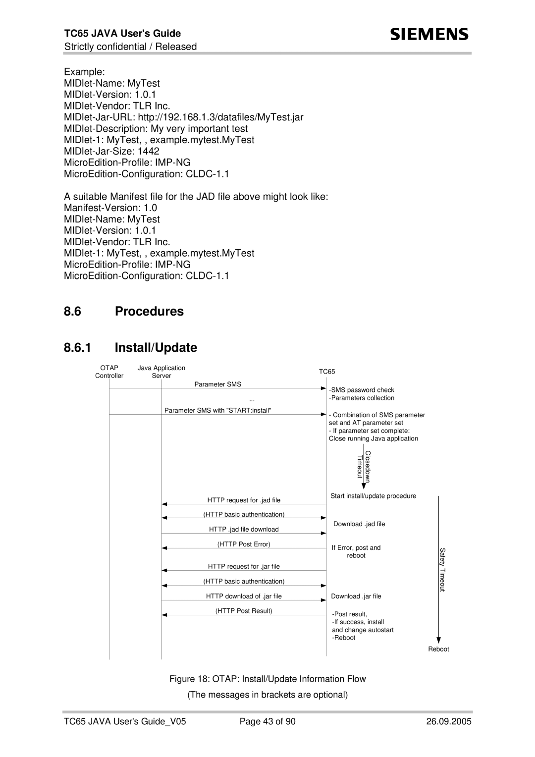 Siemens TC65 manual Procedures Install/Update 