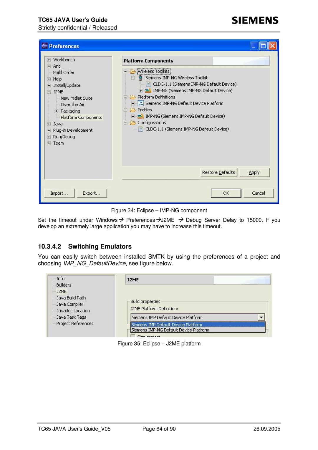 Siemens manual Eclipse J2ME platform TC65 Java Users GuideV05 26.09.2005 