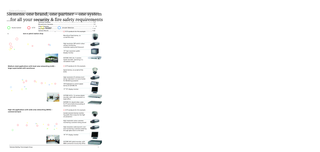 Siemens CRT, TFT manual Table of Contents 