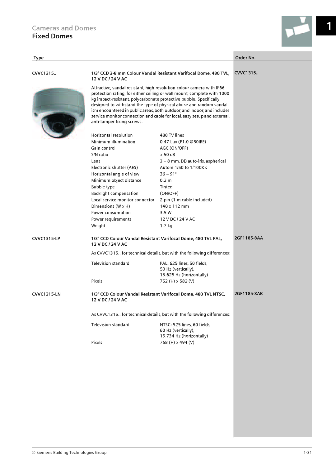 Siemens CRT, TFT manual Type Order No CVVC1315, CVVC1315-LP, 2GF1185-8AA, CVVC1315-LN, 2GF1185-8AB 