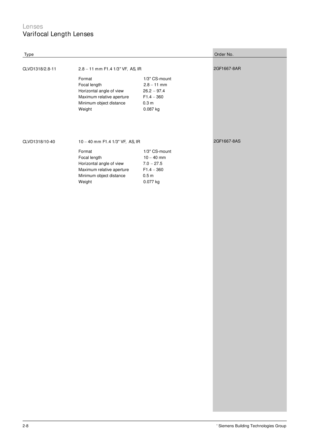 Siemens TFT, CRT manual Type Order No CLVD1318/2.8-11, 2GF1667-8AR, CLVD1318/10-40 