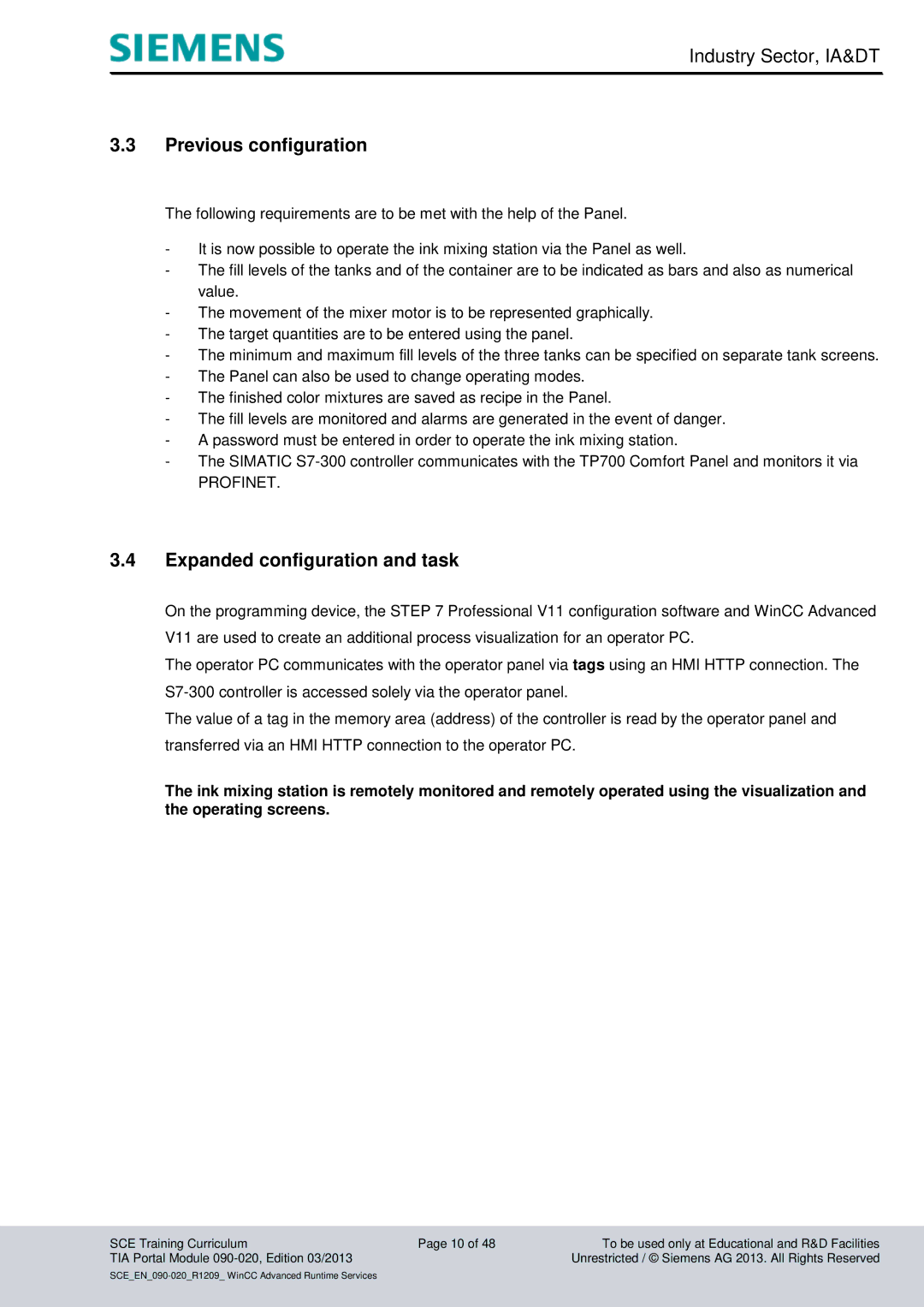 Siemens TIA Portal Module 090-020 manual Previous configuration, Expanded configuration and task 