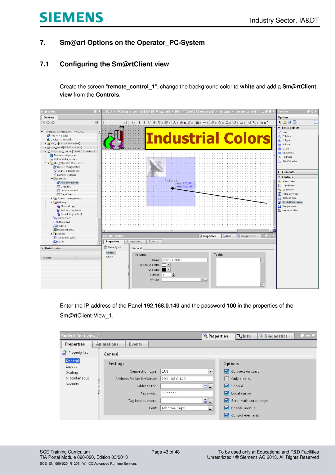 Siemens TIA Portal Module 090-020 manual Industry Sector, IA&DT 