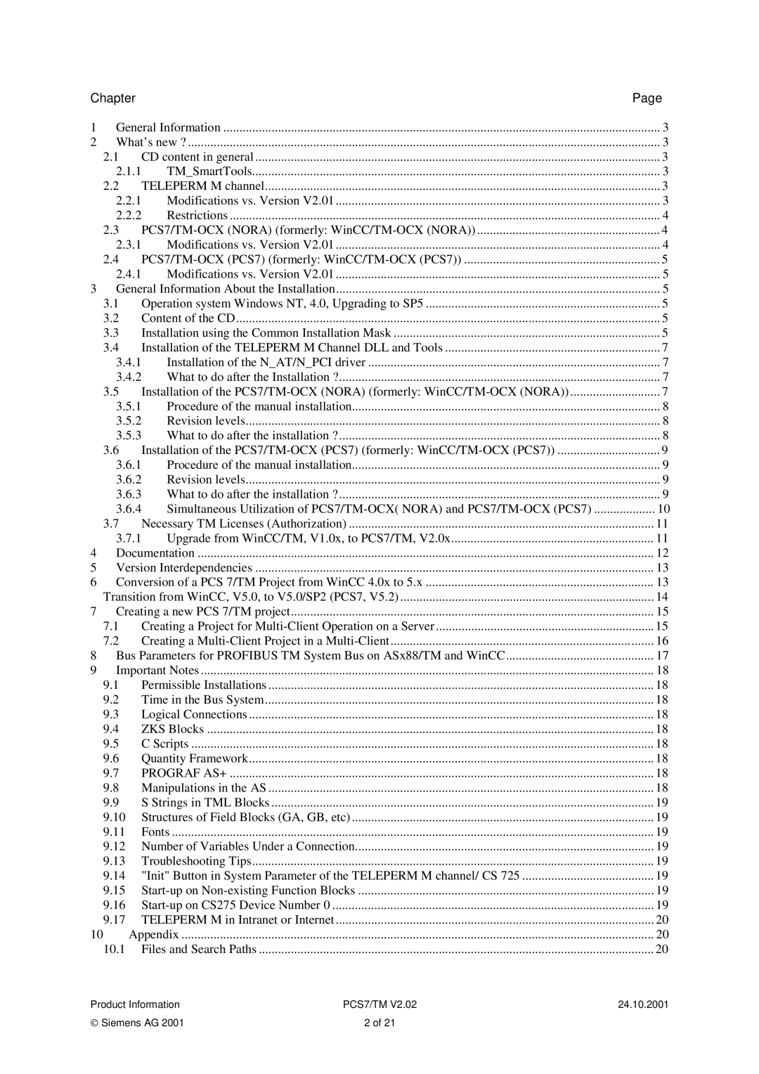 Siemens TM, PCS7 manual Chapter 