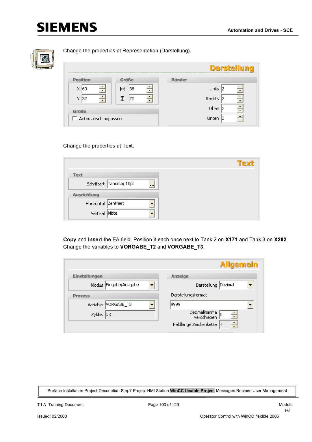 Siemens TP177B manual Automation and Drives SCE 