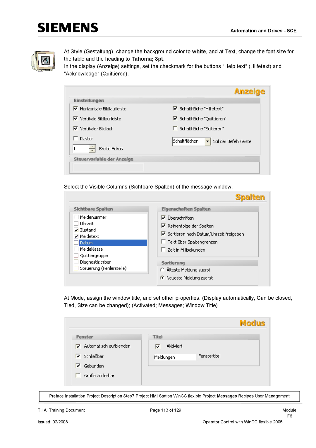 Siemens TP177B manual Automation and Drives SCE 