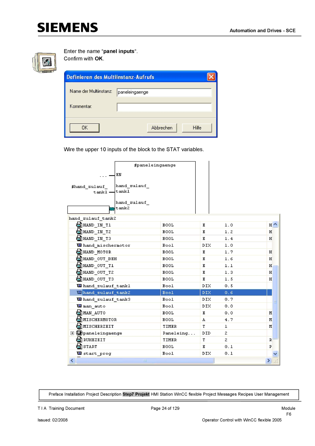 Siemens TP177B manual Automation and Drives SCE 