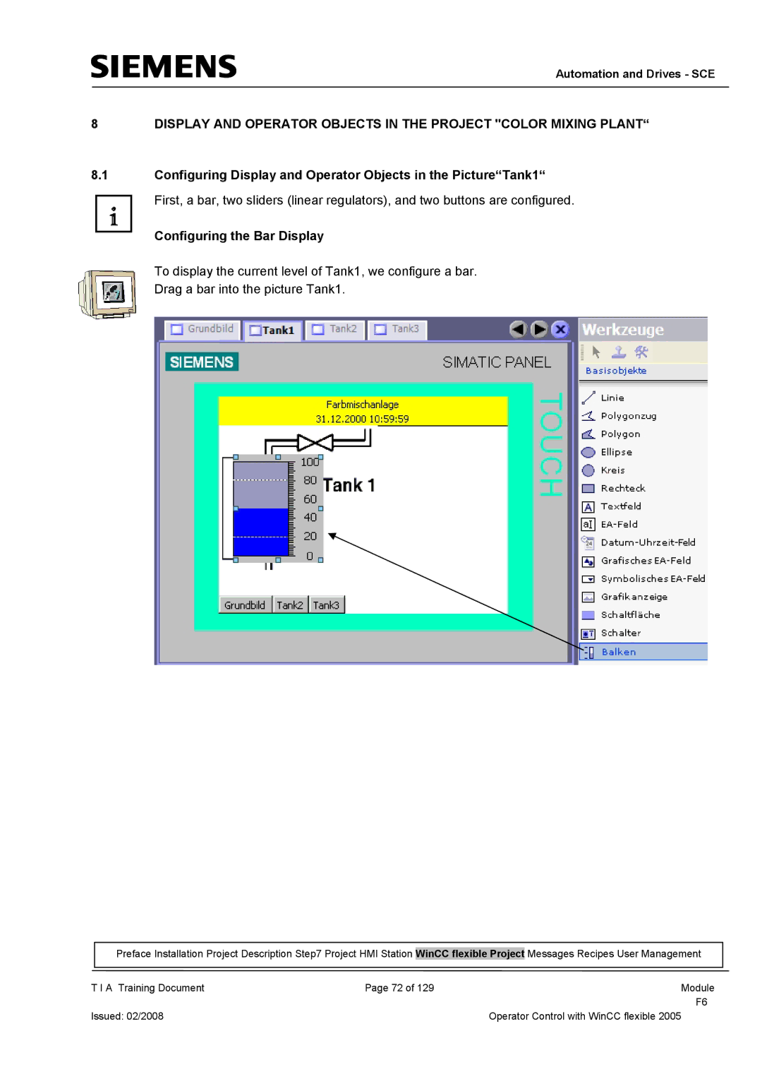 Siemens TP177B manual Automation and Drives SCE 