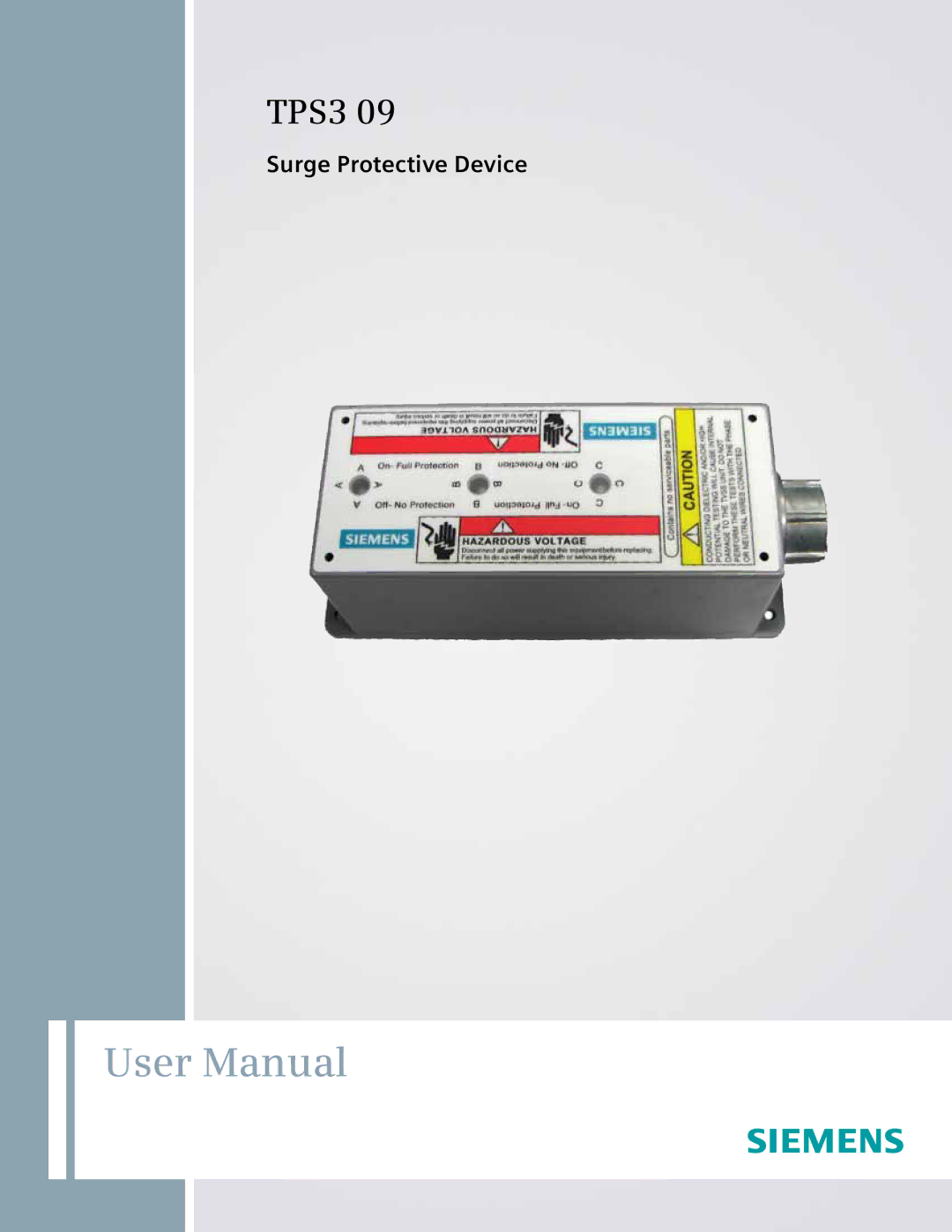 Siemens TPS3 09 user manual 