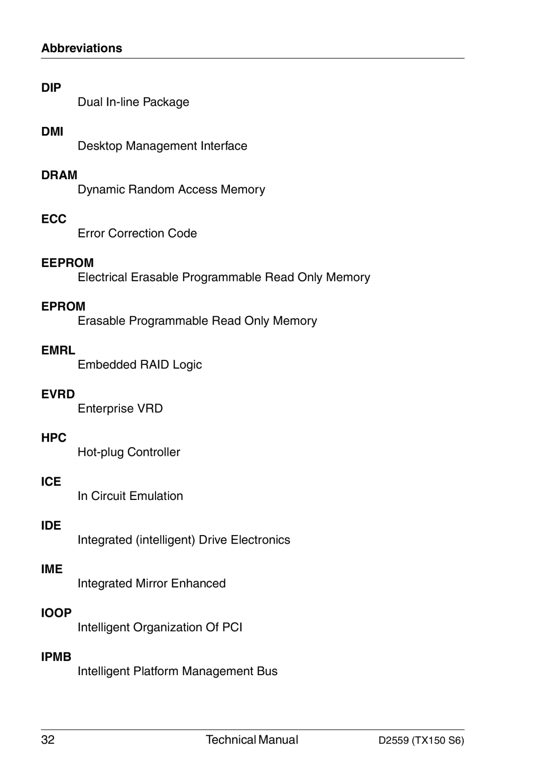 Siemens TX150 S6 technical manual Abbreviations 