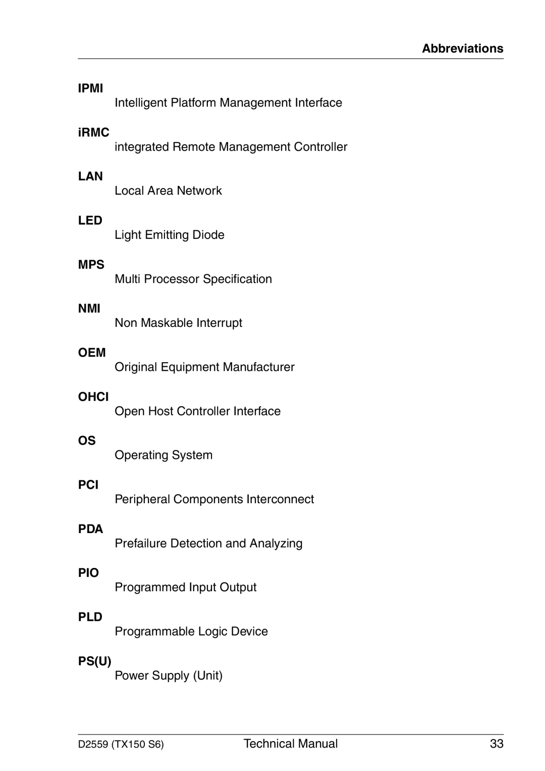 Siemens TX150 S6 technical manual Irmc 