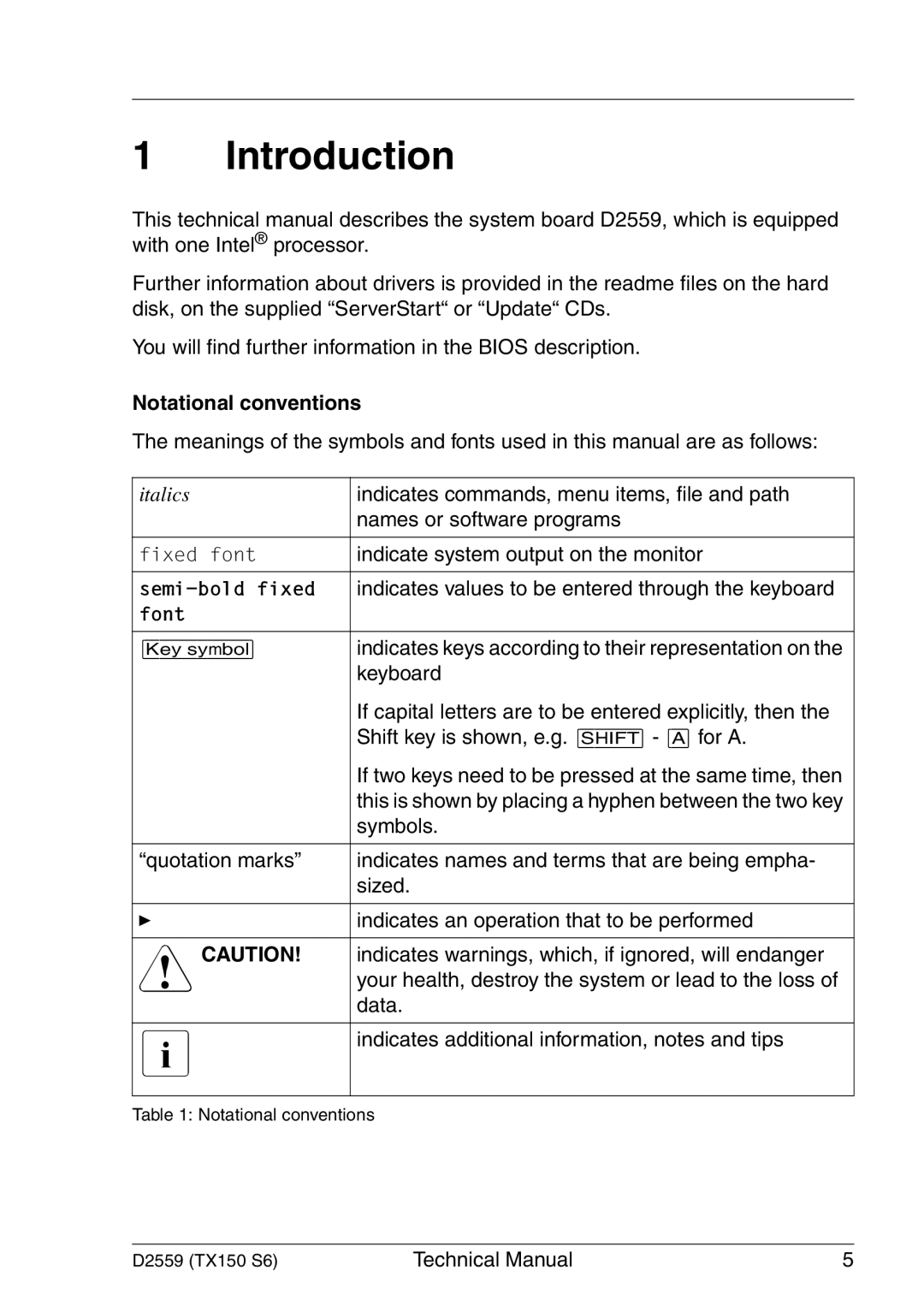 Siemens TX150 S6 technical manual Introduction, Notational conventions 