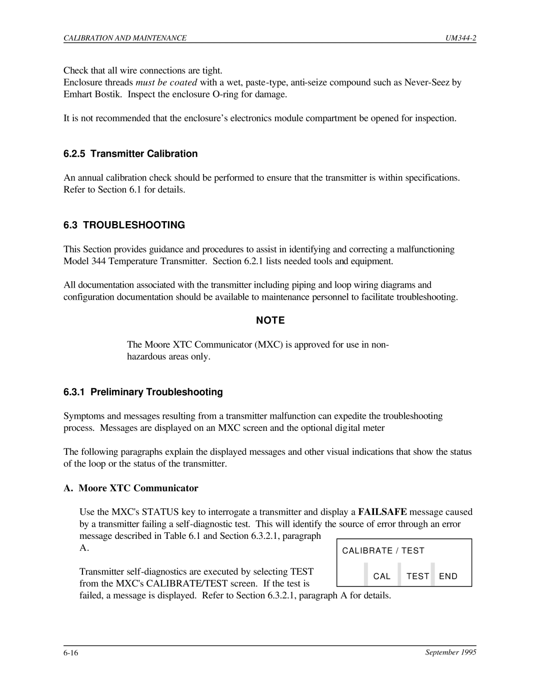 Siemens UM344-2 user manual Transmitter Calibration, Preliminary Troubleshooting 