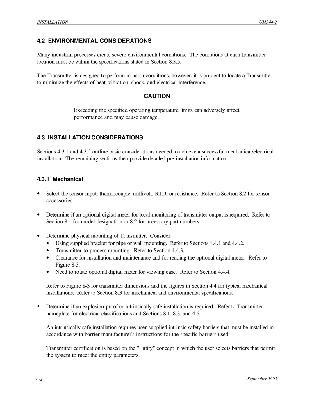 Siemens UM344-2 user manual Environmental Considerations, Installation Considerations, Mechanical 