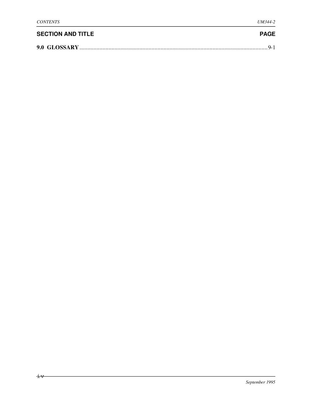 Siemens UM344-2 user manual Section and Title 