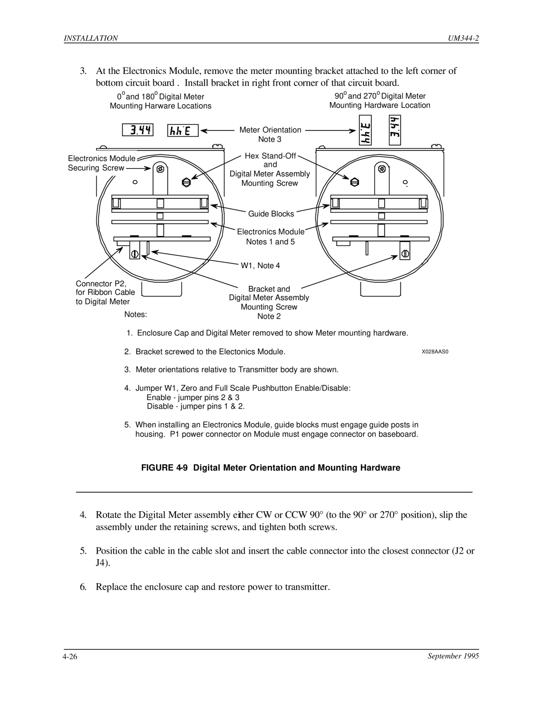 Siemens UM344-2 user manual Digital Meter Orientation and Mounting Hardware 