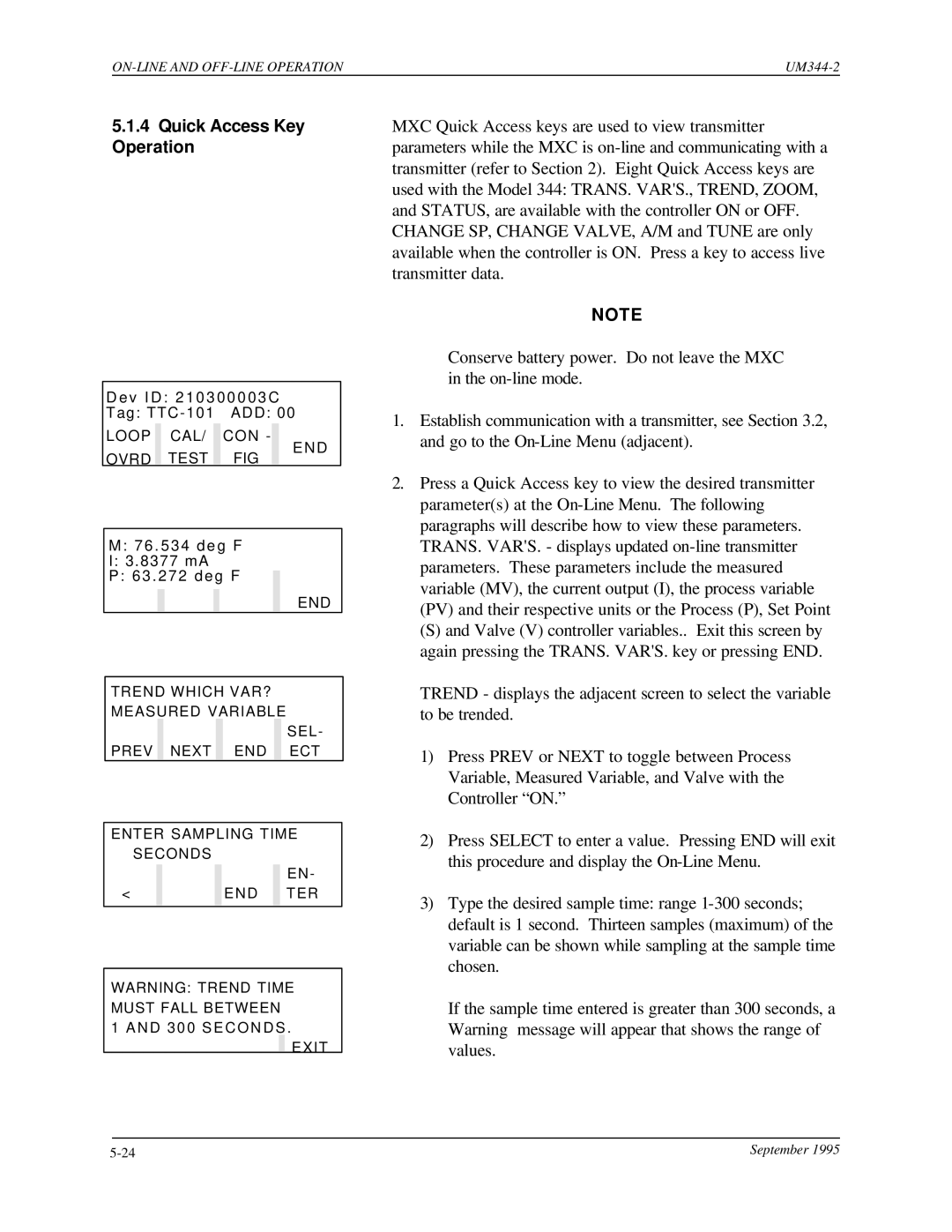 Siemens UM344-2 user manual Quick Access Key Operation 