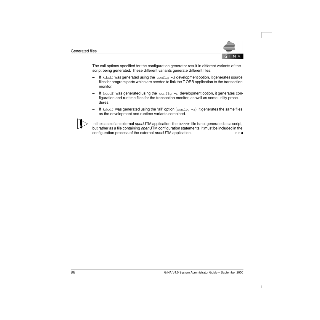 Siemens V 4.0 manual Conﬁguration process of the external openUTM application 