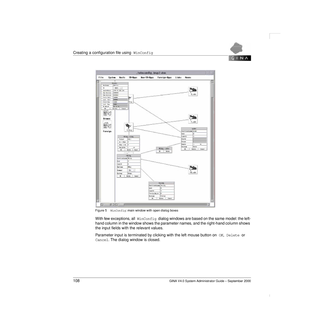 Siemens V 4.0 manual WinConfig main window with open dialog boxes 