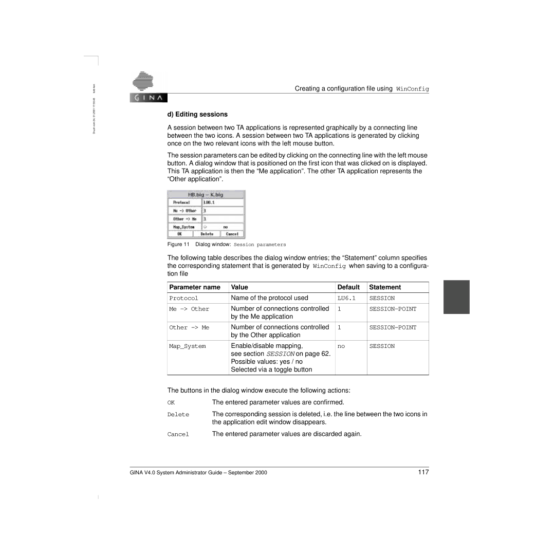 Siemens V 4.0 manual Editing sessions, Session-Point 