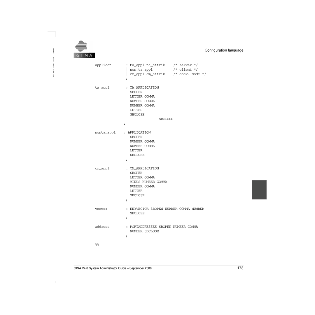 Siemens V 4.0 manual Taapplication Sbopen Letter Comma Number Comma Sbclose, Application Sbopen Number Comma Letter Sbclose 