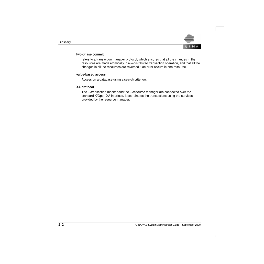 Siemens V 4.0 manual Two-phase commit, Value-based access, XA protocol 