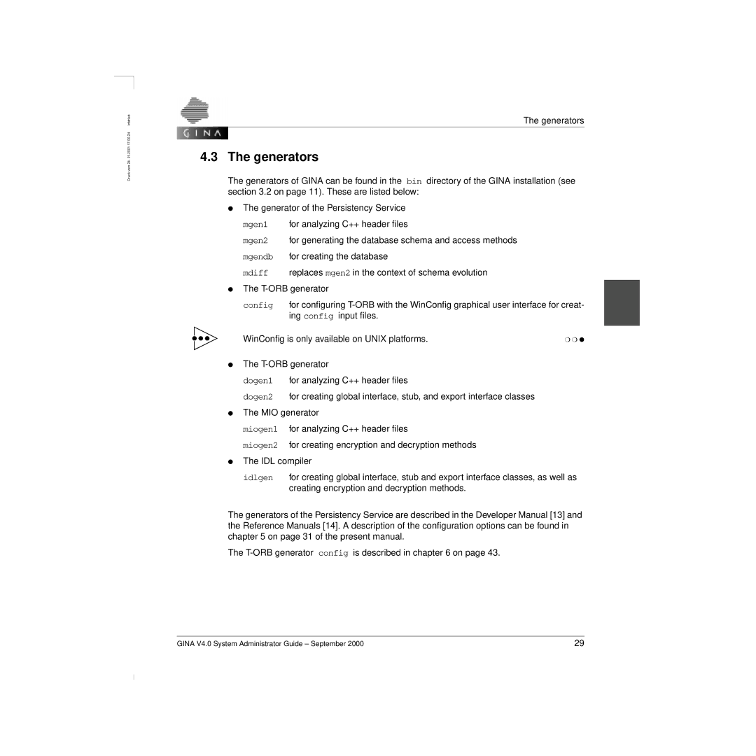 Siemens V 4.0 manual Generators 