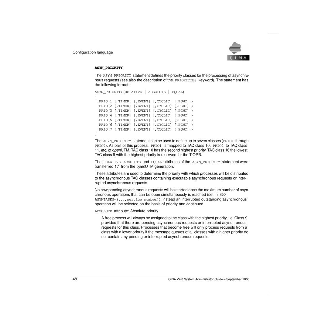 Siemens V 4.0 manual Asynpriorityrelative Absolute Equal 