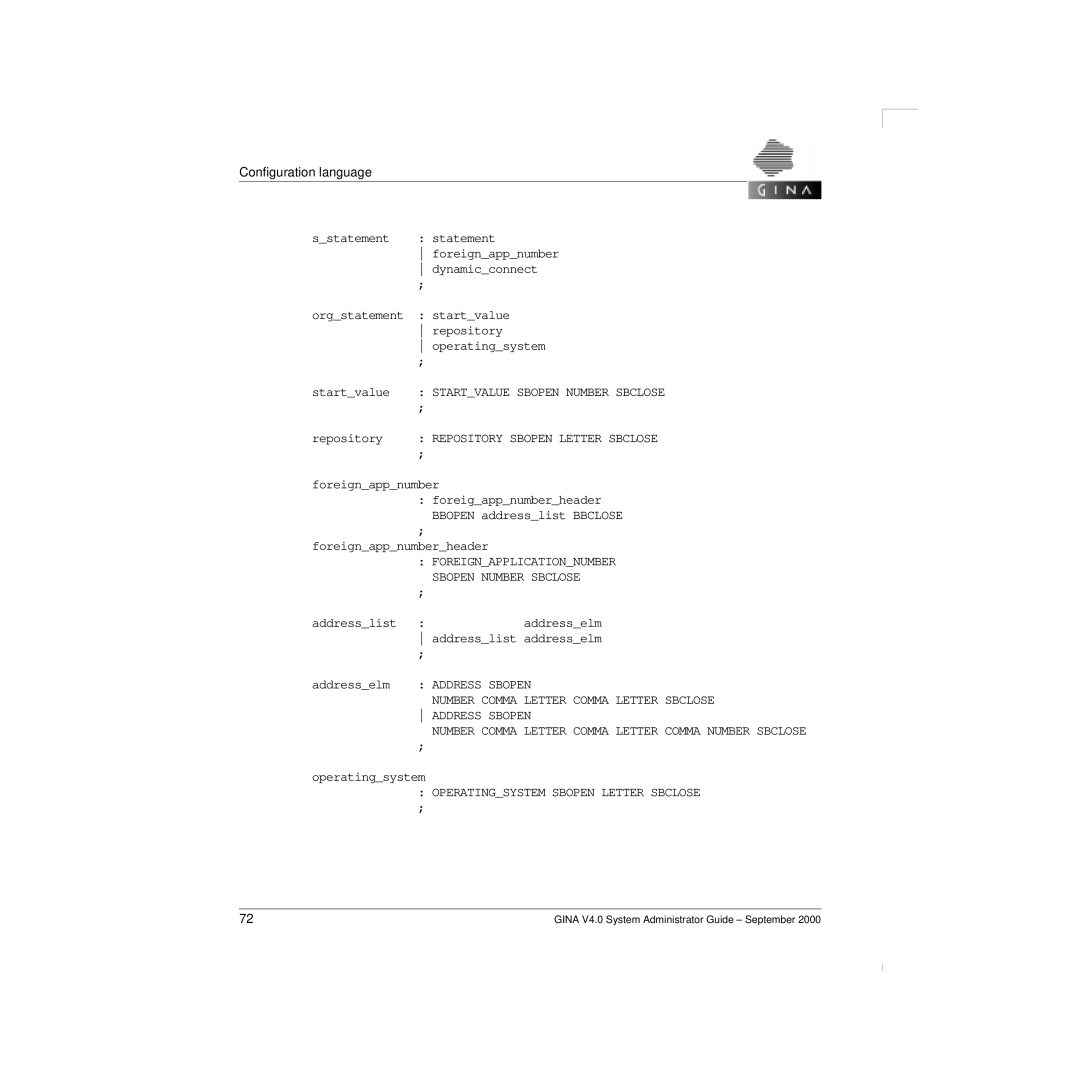 Siemens V 4.0 manual Foreignapplicationnumber Sbopen Number Sbclose, Address Sbopen, Operatingsystem Sbopen Letter Sbclose 