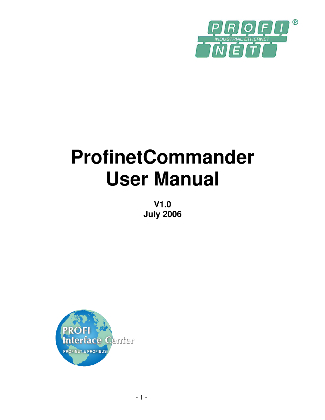 Siemens V1.0 user manual ProfinetCommander 