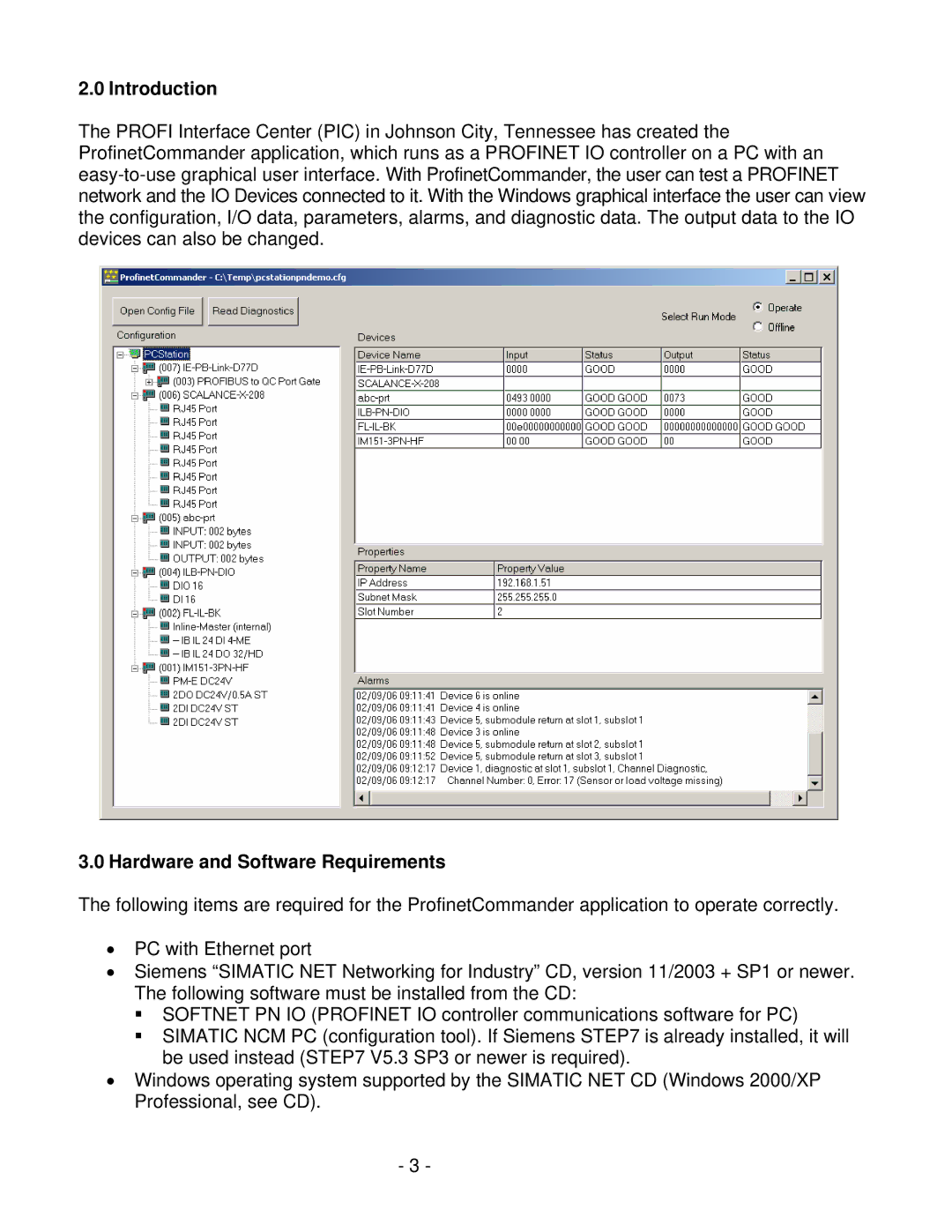 Siemens V1.0 user manual Introduction, Hardware and Software Requirements 