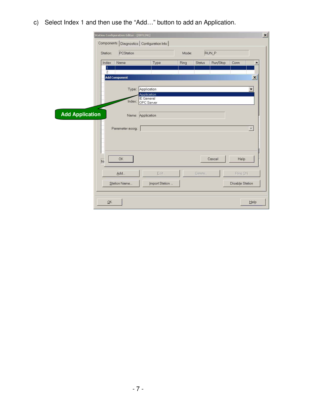 Siemens V1.0 user manual Add Application 