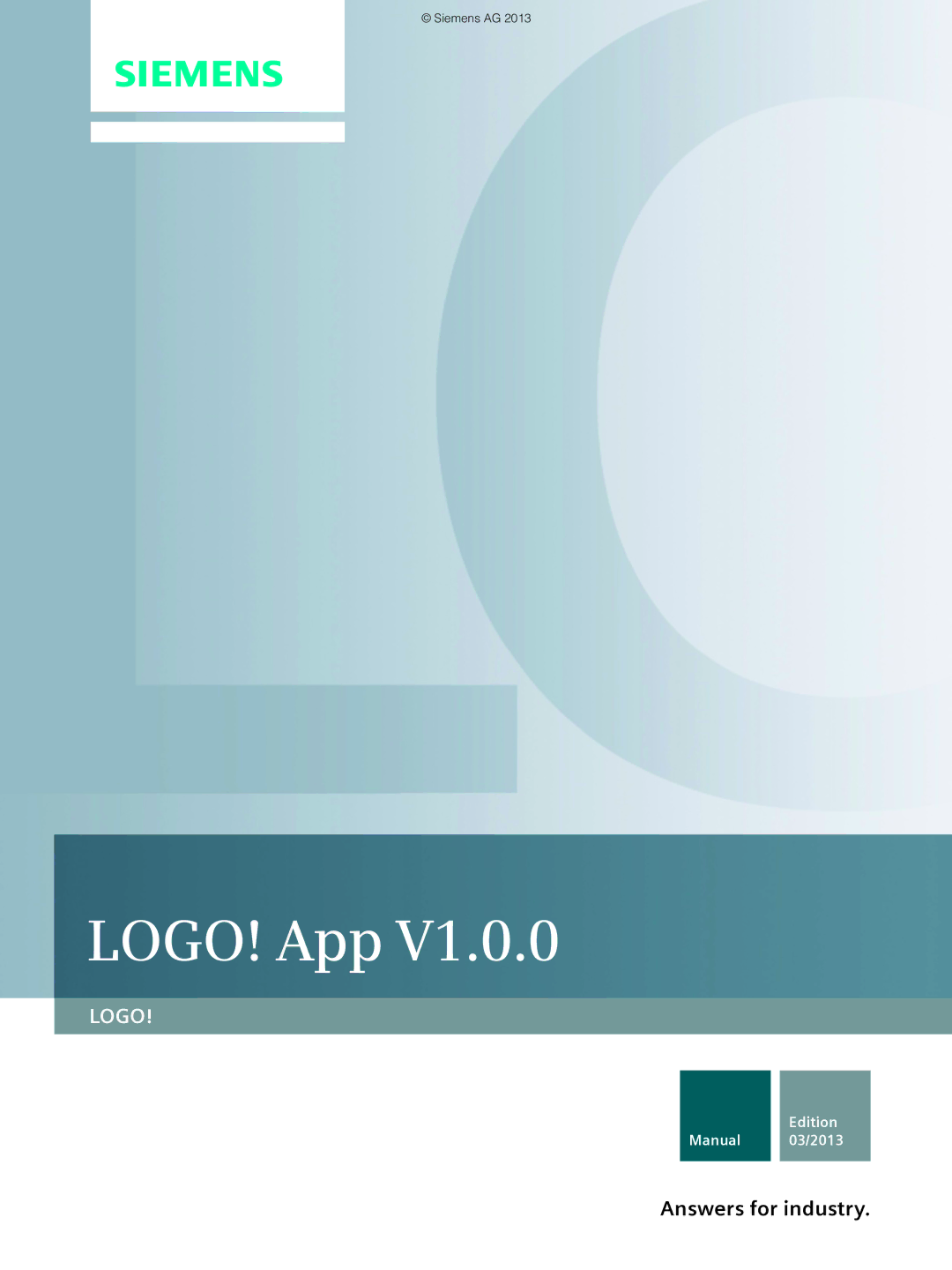 Siemens V1.0.0 manual LOGO! App 