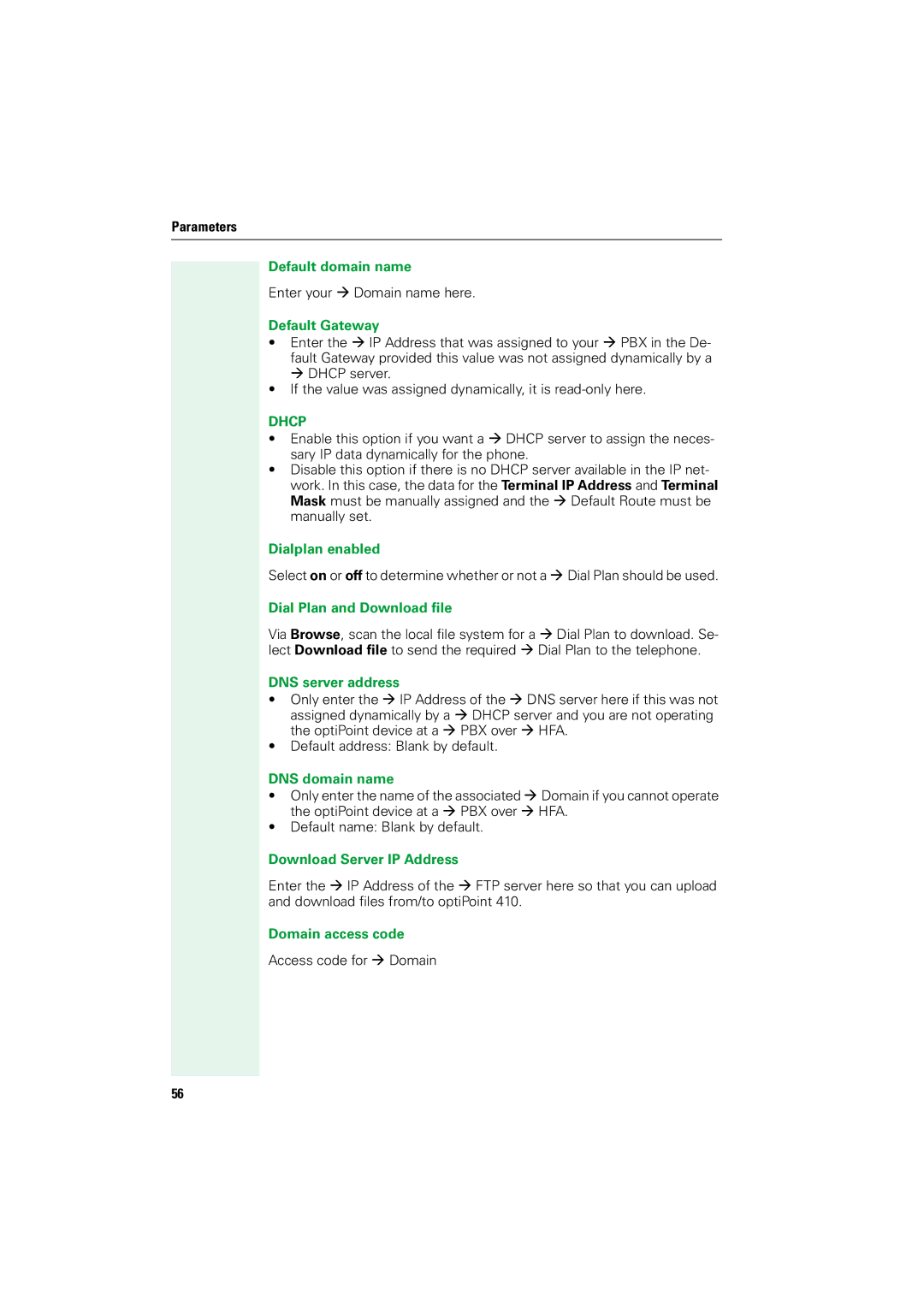 Siemens V1.2.33 manual Dhcp 