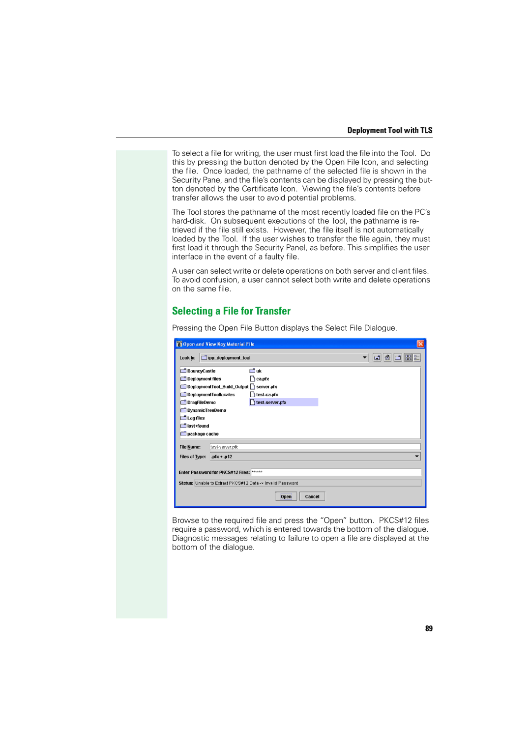 Siemens V1.2.33 manual Selecting a File for Transfer 