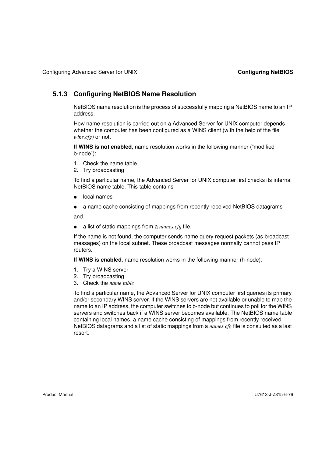 Siemens V4.0 manual Configuring NetBIOS Name Resolution 