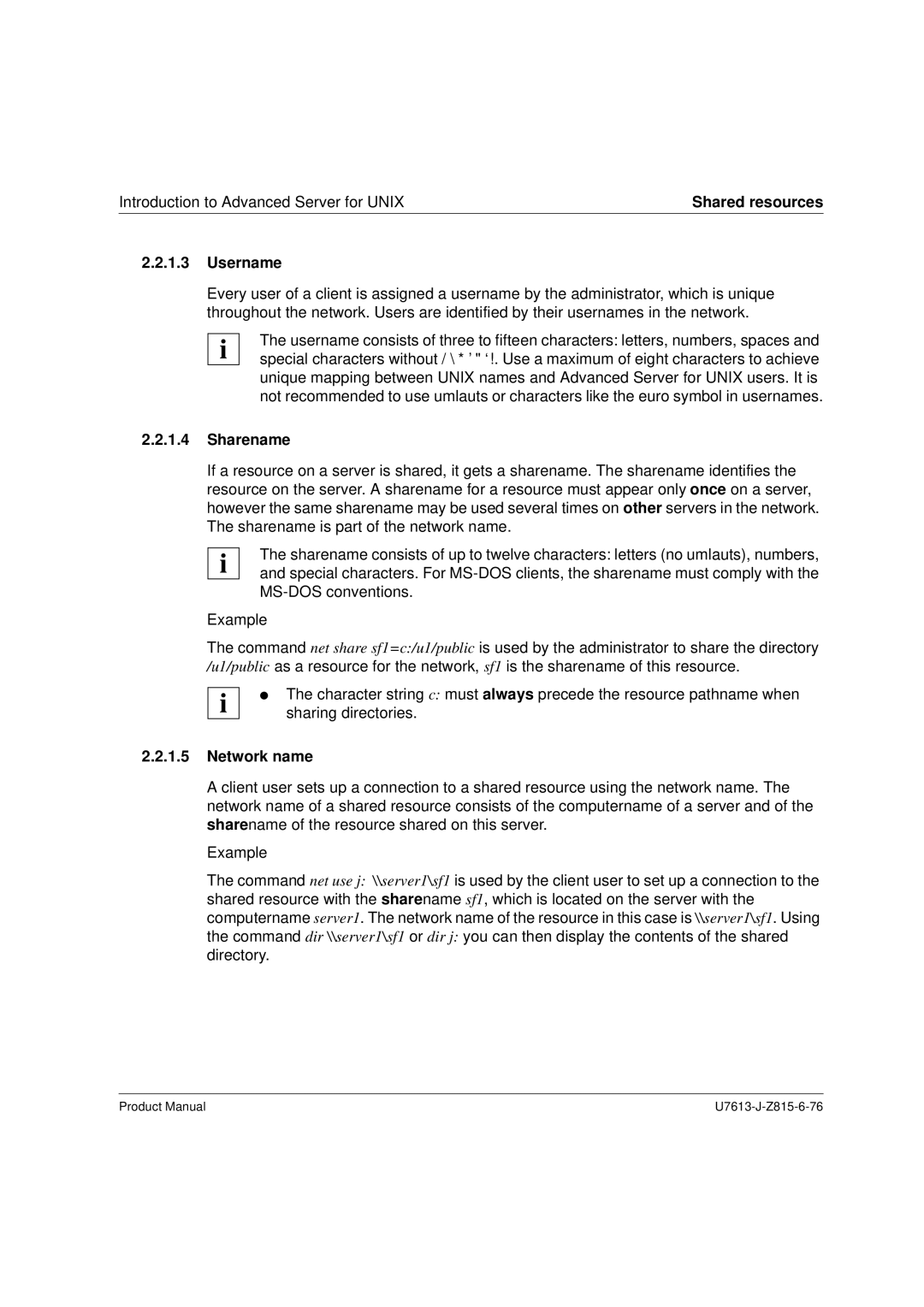 Siemens V4.0 manual Username, Sharename, Network name 