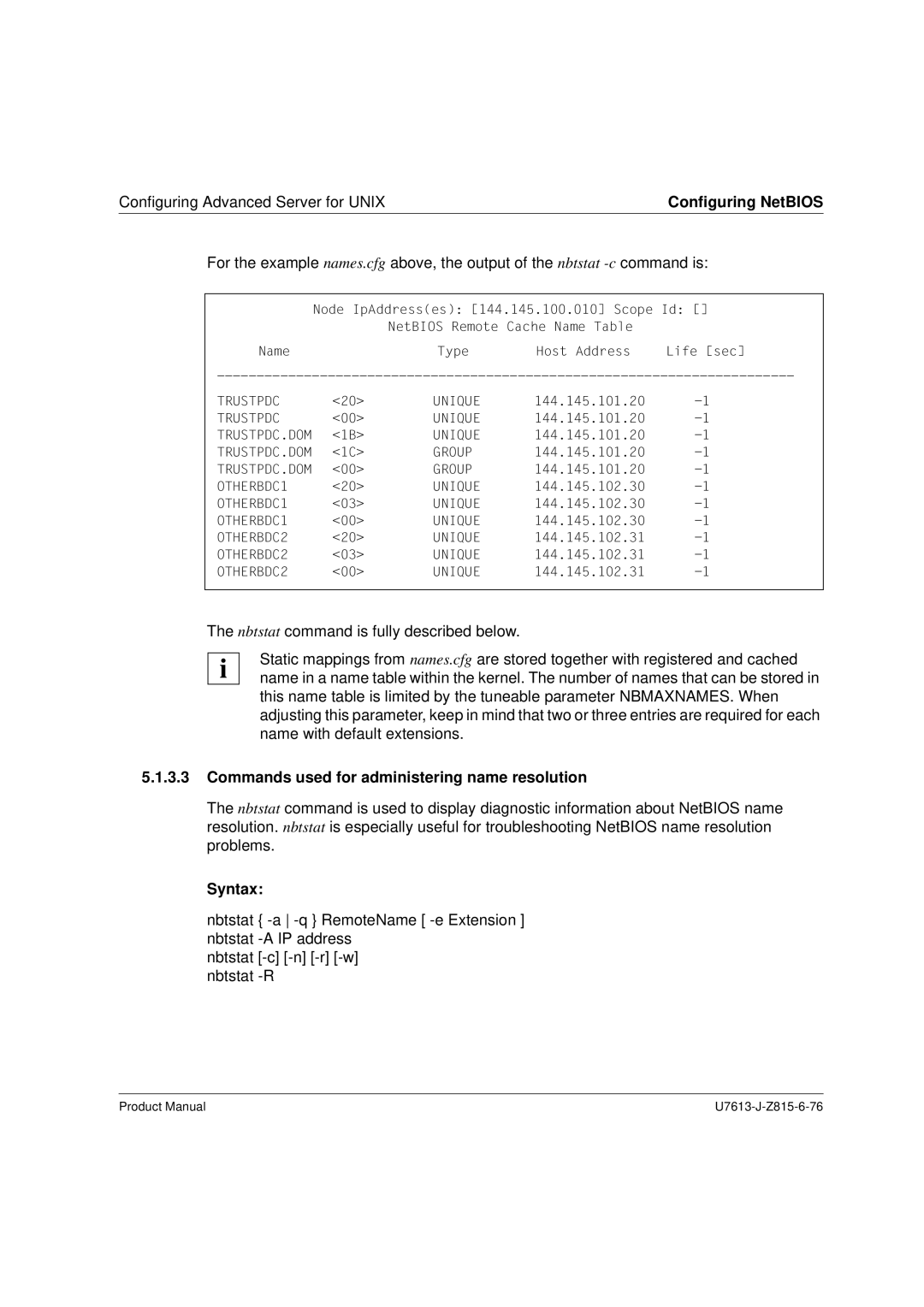 Siemens V4.0 manual Commands used for administering name resolution, Syntax 