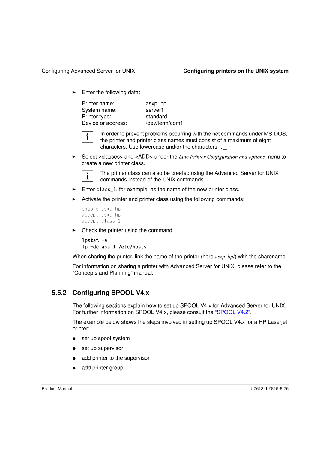 Siemens V4.0 manual Configuring Spool 